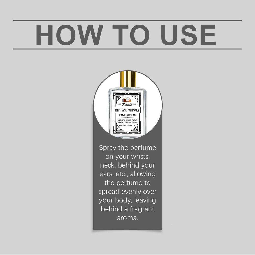 Roxelis Men's Cologne Whisky Fragrance Elegant Long Lasting Fresh Scent Mild Non Irritating Perfume for Men Grooming Essential Z260311