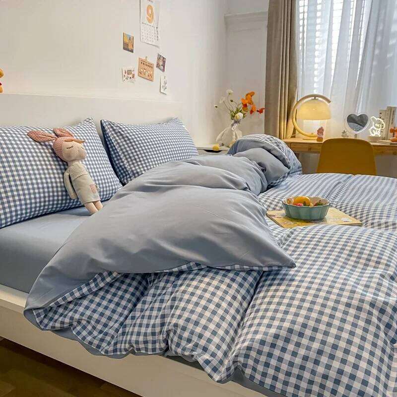 Kawaii Bear Printed Floral Duvet Cover Pillowcase Bedding Set Cute Dinosaur Bed Linen Sheet Quilt Full Queen King Size H260311 - view 4
