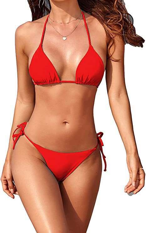 Foreign trade trending European and American style solid color three-piece bikini beach swimwear direct from manufacturer