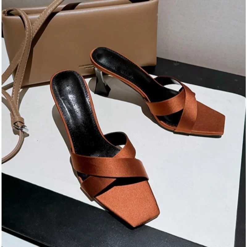 2025 New Womens Sandals Sexy Dress High Heels Daily Office Party Open Toe Womens Sandals Square Head Womens Shoes K260311