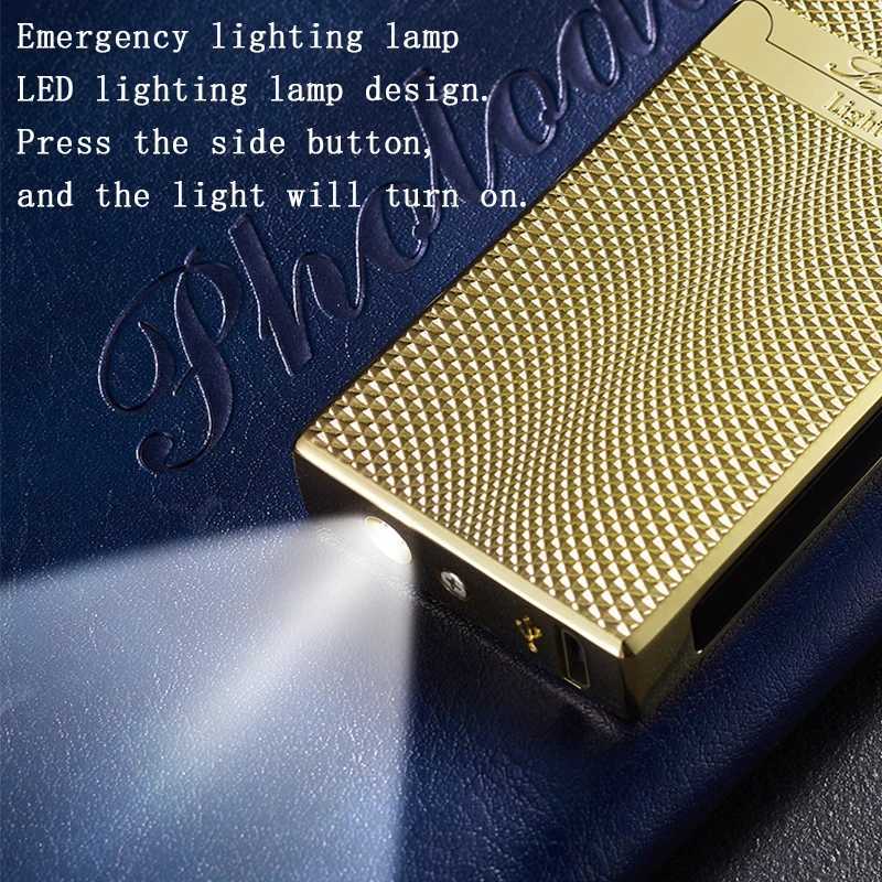 1pc of high-end smart dual-electric arc Type-C charging lighter fire starter and flashlight in one windproof dual-electric N260311