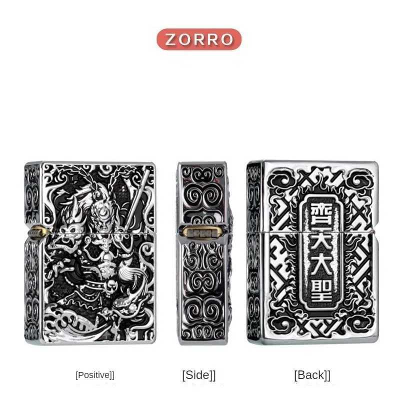Classic Kerosene Windproof Lighter Metal Heavy Armor King Cobra Lighter Smoking Accessories Mens Treasure G N260311