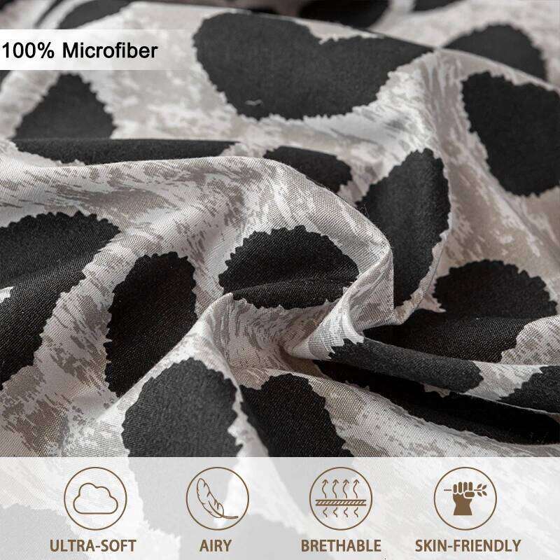 3pcs Leopard Print Set, Soft Skin-Friendly Bedding Set Includes 1 Duvet Cover And 2 Pillowcases H260311 - view 5