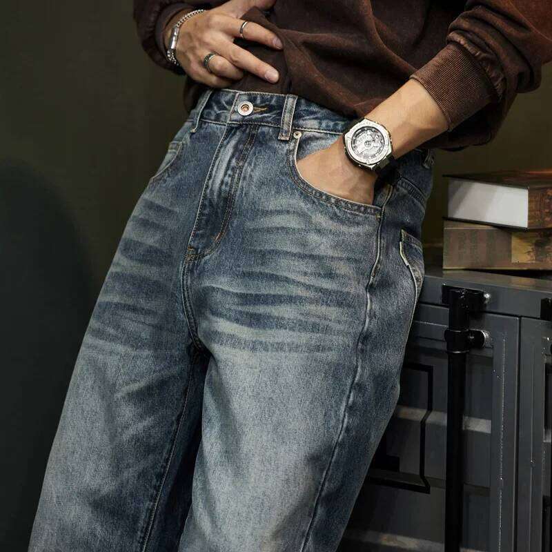 Jeans For Men Baggy Loose Fit Harem Pants Men's Clothing Fashion Pockets Large Size Man Denim Trousers Oversized 40 Z260225