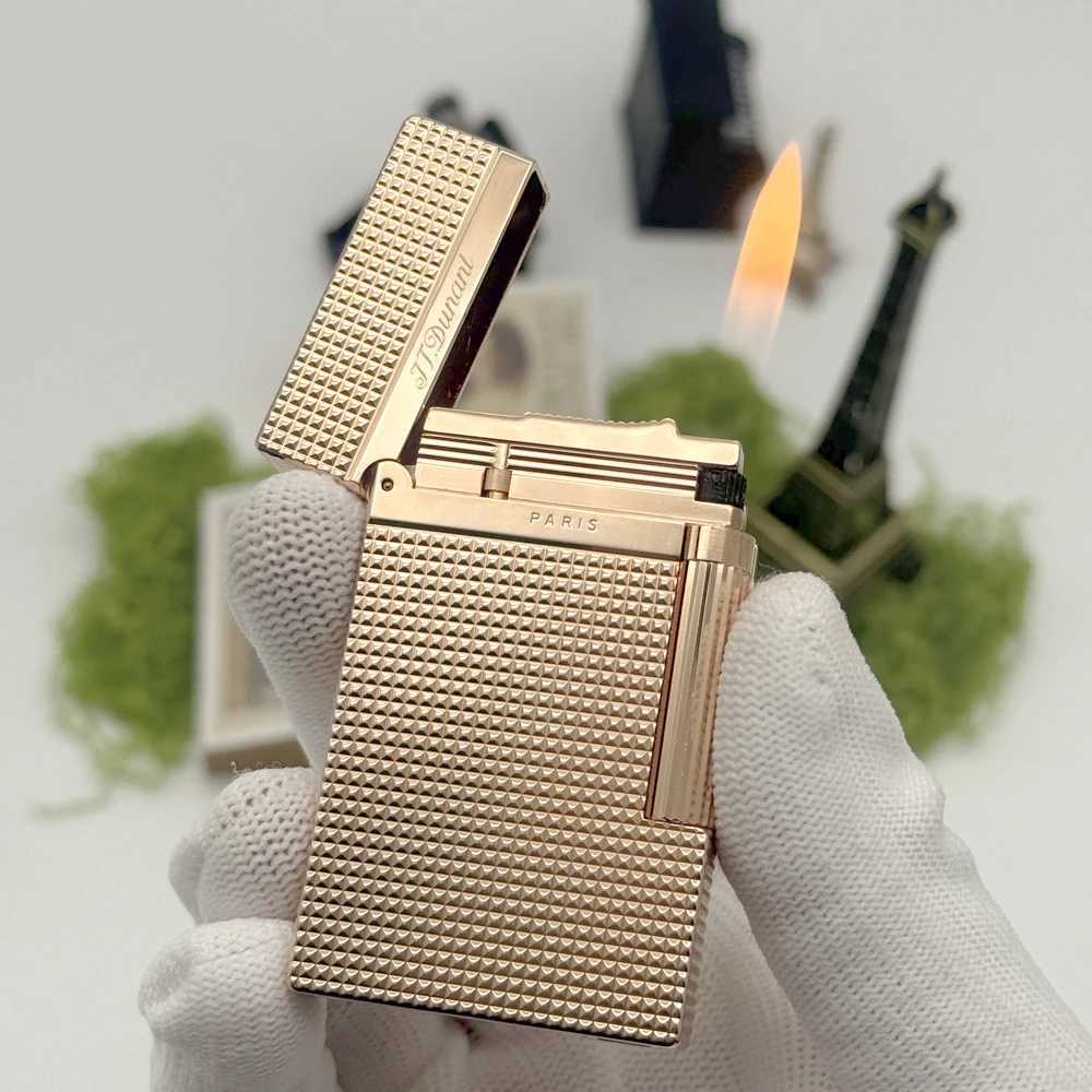Memorial Parisian Nails Lighters For Smoker D Brand Pure Copper Classic Sound Cigarette Lighter Inflatable Gas Lighter N260311