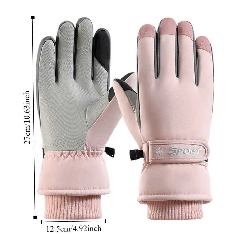 Ultralight Winter Ski Gloves Warm Anti-Slip Snowboard Mittens Full Finger Thicken Driving Gloves Men/Women M260311