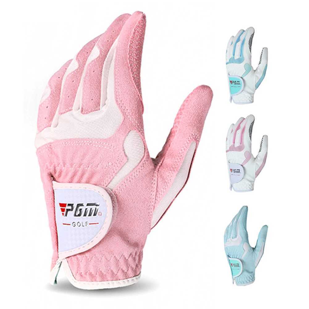 1 Pair Womens Gloves Microfiber Cloth Fabric Breathable Non-Slip Gloves Club Swing Putting Training Gloves M260311