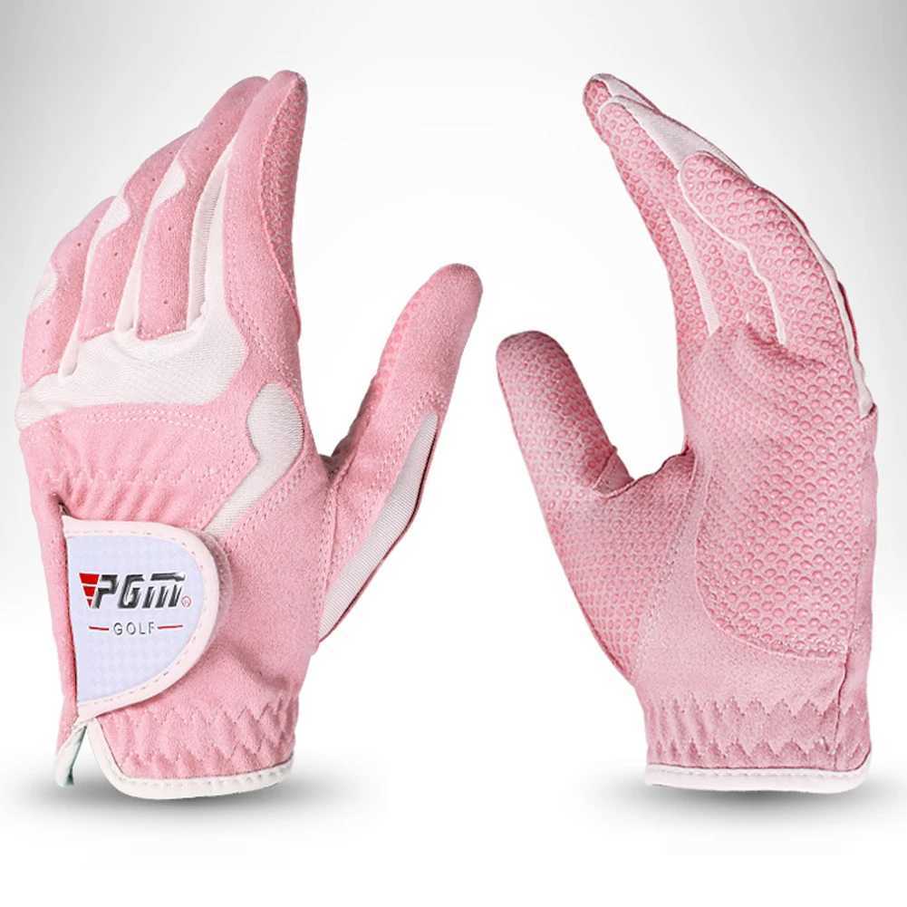 1 Pair Womens Gloves Microfiber Cloth Fabric Breathable Non-Slip Gloves Club Swing Putting Training Gloves M260311
