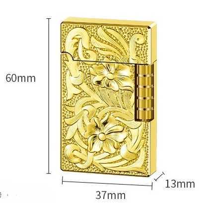 Personalized Sliding Abrasive Wheel Clear and Loud Metallic Tone Steel Sound Inflatable Business-style Open Flame Lighter N260311