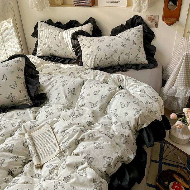 3-piece down duvet cover + one pair of pillowcases without cores, bedding set, double bed/adult or single bed H260311