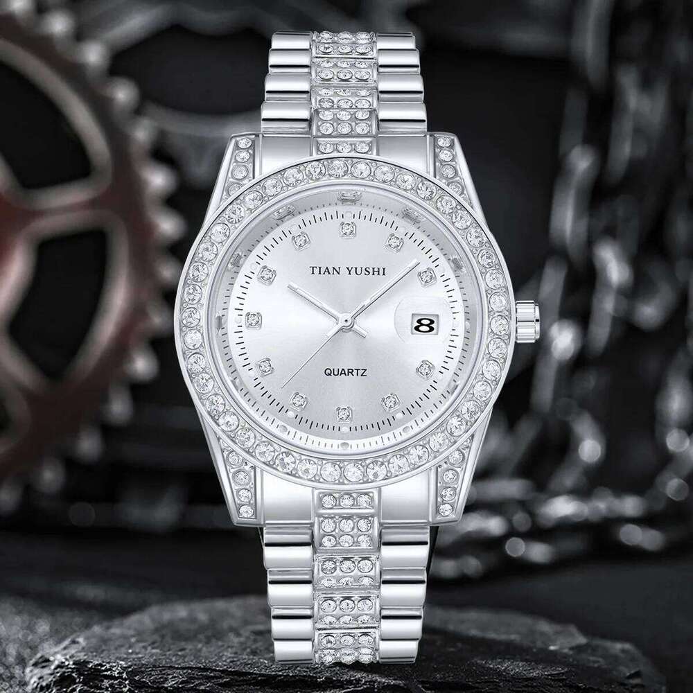 Classic Business Diamond Set Fashion Versatile Waterproof Calendar Men's Quartz Watch