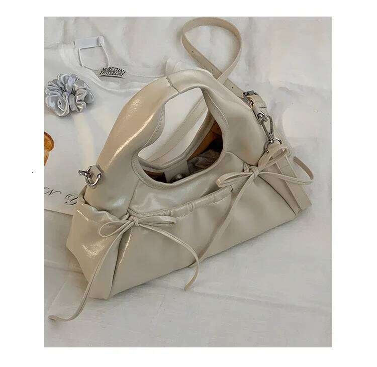 Women's 2025 New Fashion Bow Single Shoulder Crossbody Bags Niche Underarm Bag XJ260311