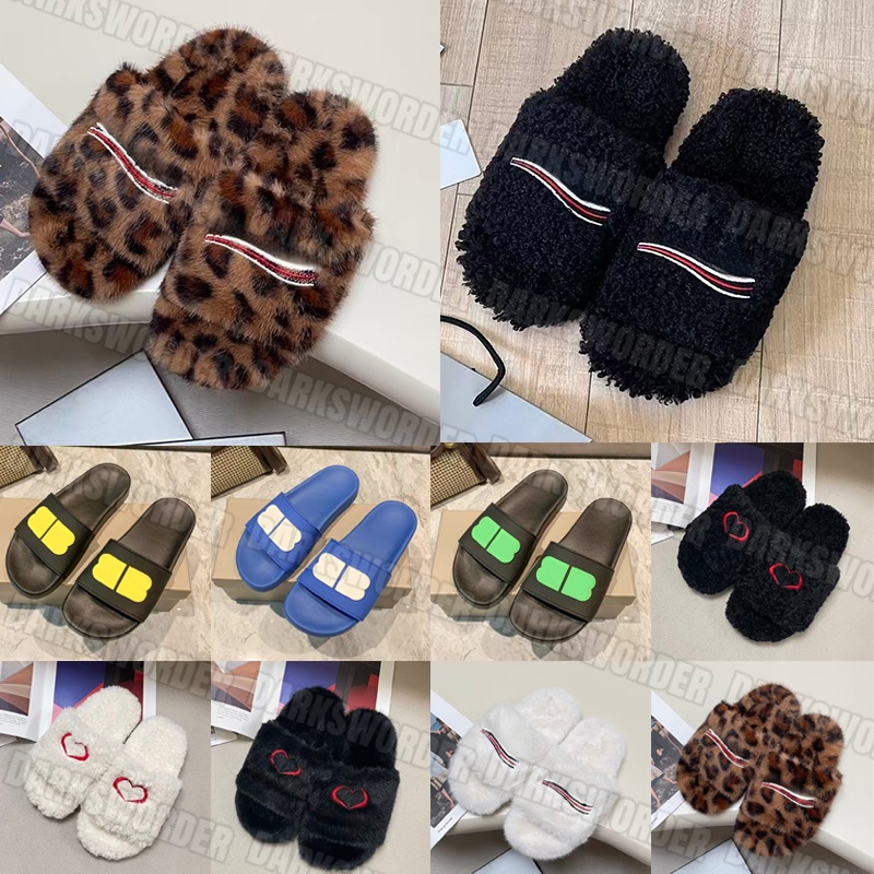 Luxury Slides Paris Designer balenciaslipper mens womens Slippers Ladies Wool Winter Fur Warm Letters Sandals Indoor Outdoor pool beach Flip Flop
