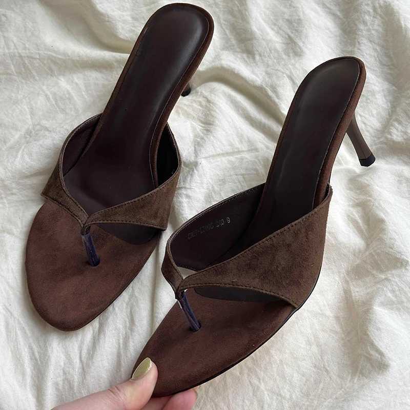 Summer Women Clip Toe High Heel Fashion Dress Slide Ladies Outdoor Evening Party Sandalias K260311