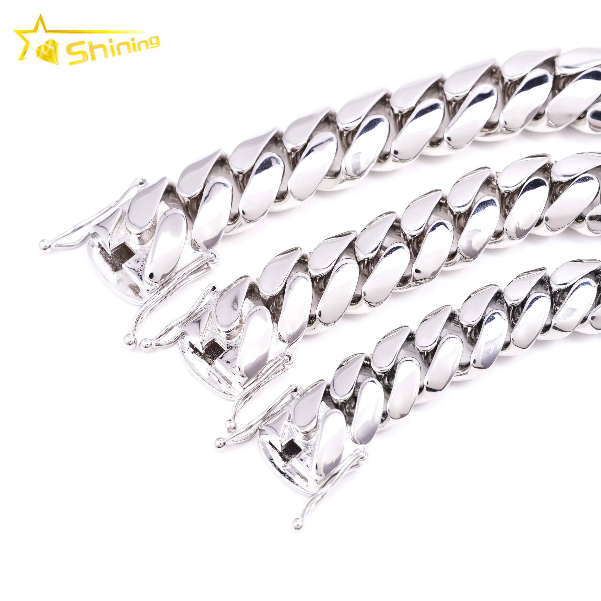 Hip Hop Jewelry Big Size 16MM 18MM Brass Miami Cuban Link Chain Men Fashion Cuban Chain Necklace