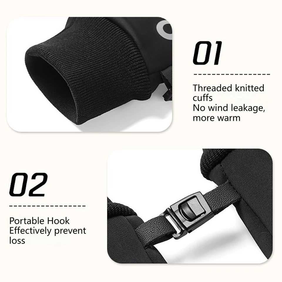 LOOGDEEL 1 Pair Kids Winter Gloves Anti-Slip Gloves for Kids Boys Girls Cycling Running Sports Outdoor Soft Warm Touchscreen M260311