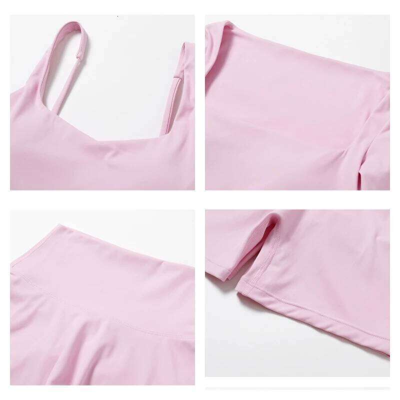 Hearuisavy 2PCS Long Sleeve Gym Set Yoga Clothes Quick-Drying Sportswear Running Leggings Workout Sports Crop Top Women 26H0311