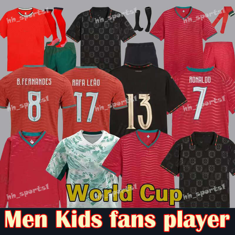 2026 World Cup soccer Portuguesa RoNalDo Jerseys JOAO FELIX BERNARDO B. FERNANDES PEPE 2025 2026 Portugal football shirt Team Men Kids kit football jersey