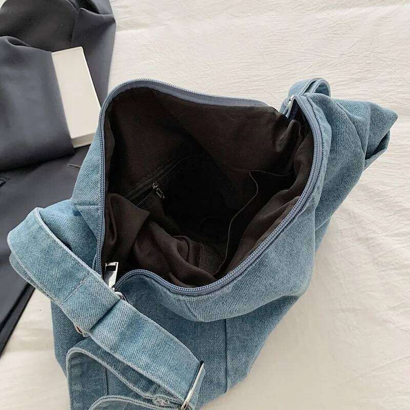 Trendy Denim Shoulder Women 2025 Big Size Jiaozi Bag High Quality Casual Commuter Handbag for Ladies Girl Gif Autumn Winter XJ260311