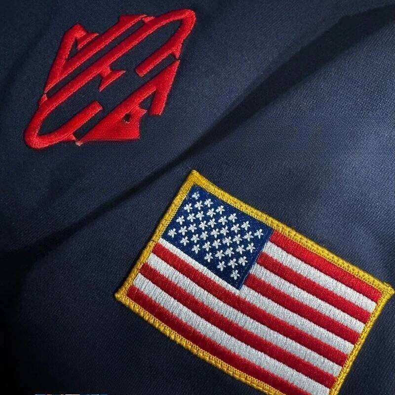 Y2K Retro Quarterzip Pullover Hoodie JEE Embroidery Pattern Sweatshirt American Vintage Casual Streetwear Men Oversized Coat C260311