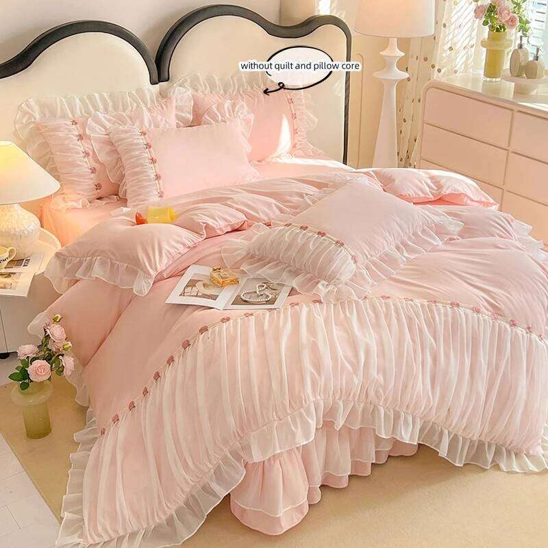 3 Pieces Korean-style Bedding Set King Size duvet cover pillow Shams for All Seasons bedroom decoration H260311 - view 4