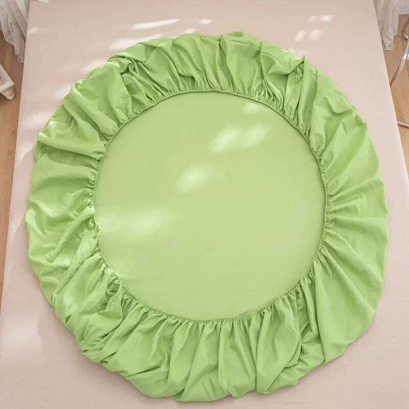 3pcs Fitted Microfiber Deep Pocket Bed Sheet Matcha Green Bedroom Bedding Set Solid Color Sheets with 2 Pillowcases H260311 - view 7