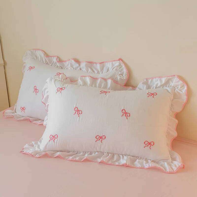 3 Piece Sheet bowknot Quilt cover comfortable embroidery Bedding Set Bedspread for All Season H260311 - view 7