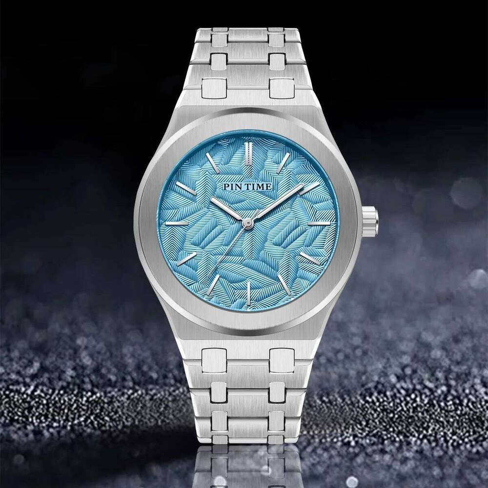 for Men Original Top Brand Trendy Alloy Steel Indian Ocean Leaf Wind Waterproof Quartz Men's Watch