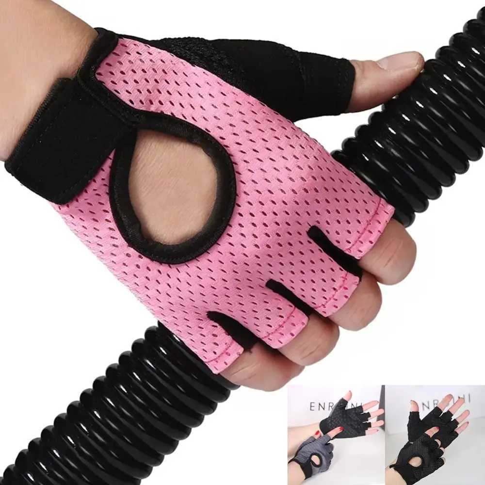 Gym Training Cycling Fingerless Gloves Non-slip Bodybuilding Workout Fitness Gloves Breathable Sport Gloves Men Women M260311