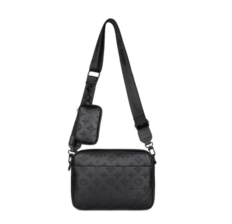 Designer TRIOBag, Men's Crossbody Bag, Fashionable Leather Business Briefcase, Casual Commuting Luxury Bag, Crossbody Men's Waist Bag