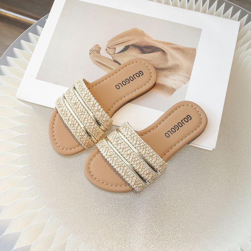 Designer Kids Flat Slippers Open Toe Girl Slippers Casual Summer Kidszworld Kid Girl Slippers Comfortable Outdoor Beach Slipper Shoes Toddler Size 26 