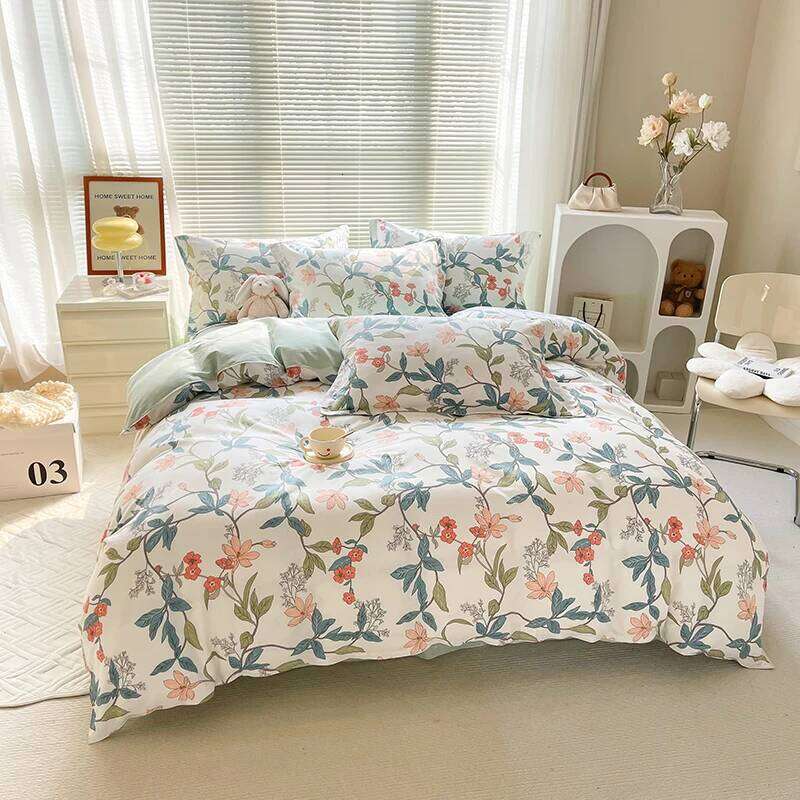 3pcs 100% Cotton Duvet Cover Fashion Elegant Floral Soft Breathable And Skin-friendly Fabric for Single Twin Bedding Set no fill H260311 - view 3