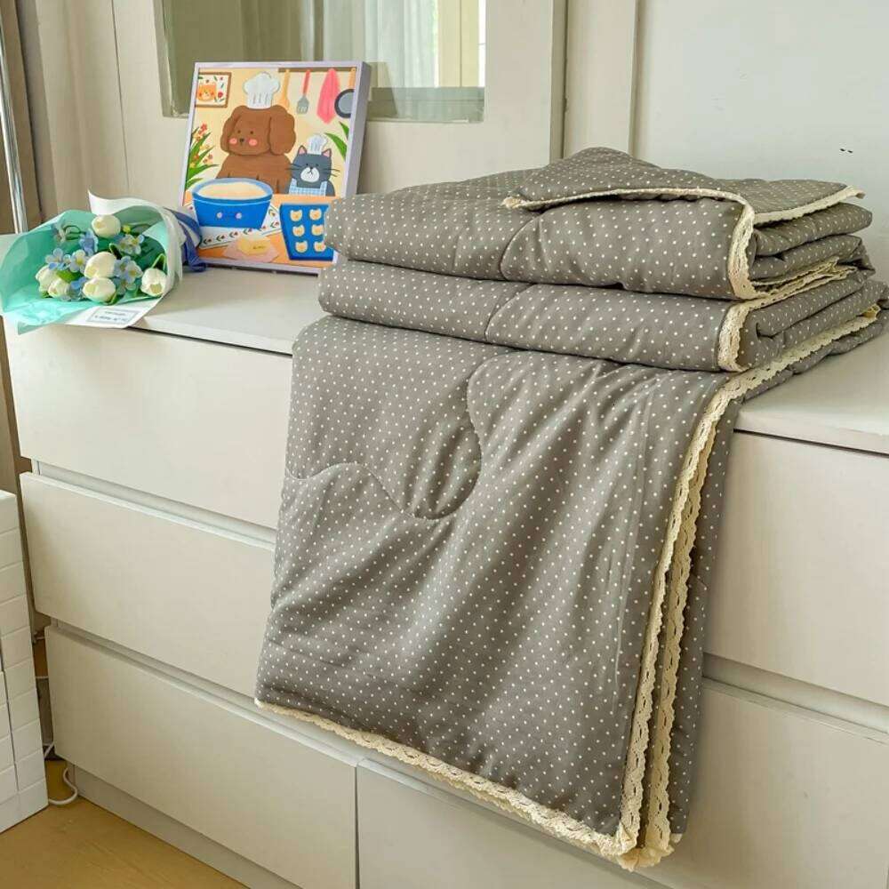 Printed Floral Four Piece Soft Bedroom Decor Bedding Set Summer Quilt Bed Sheet With Pillowcases Home Textiles H260311 - view 4