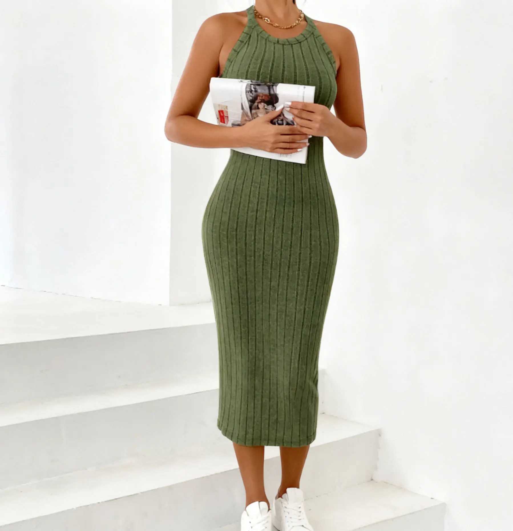 Dresses Womens Dress Vacation Spring Satin Twisted Lining Applique All-Match Waistless Regular Sweet Minimalist Style Christmas M260311