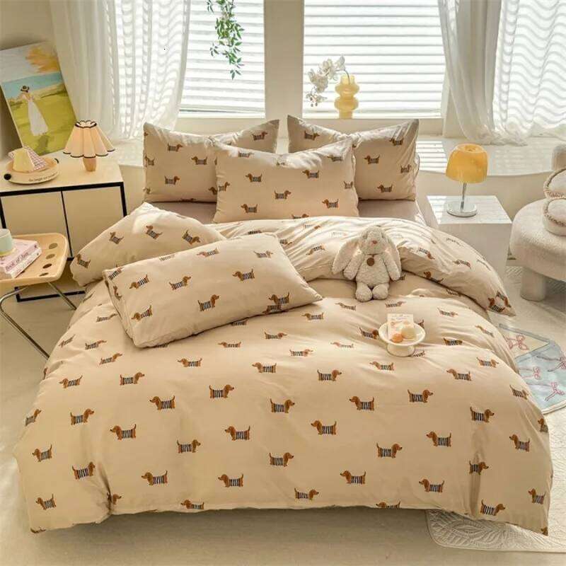 Floral Style Duvet Single/Queen/King Soft Washed Cotton Bed Cover 240x220 Bedding Sets H260311
