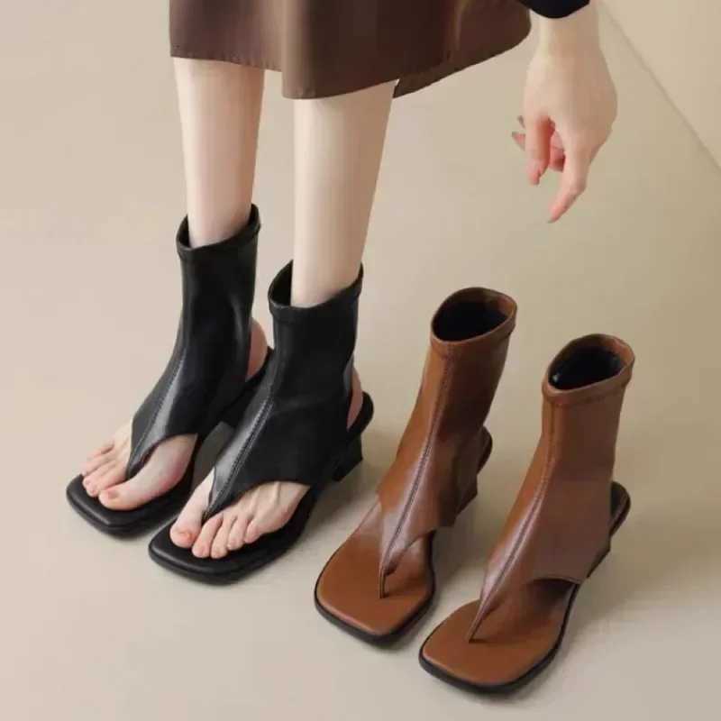 Mid Heels Sexy Womens Sandals Clip Toe Designer Elegant Heels Shoes 2025 Fad Summer Trend Party Shoes Pumps New Mujer Zapatos K260311
