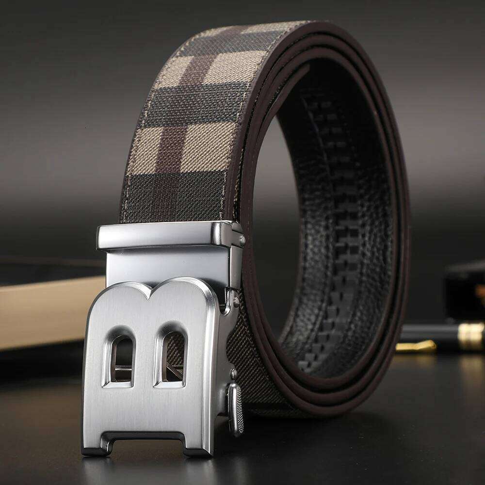 High Quality Men S Designer Genuine Leather Belts Male Metal Automatic Buckle Casual Fashionable Belt For Men Jeans