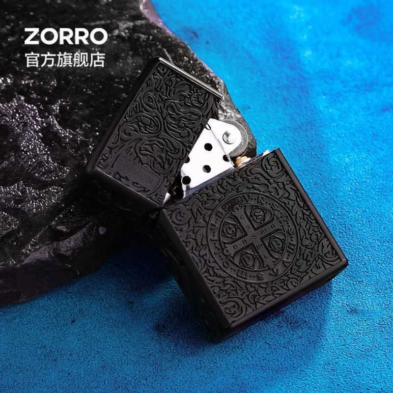 High-end Black Titanium Constantine Kerosine Lighter Thickened Armor Personalized Gift for Boyfriend N260311