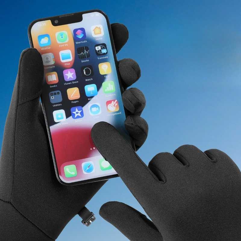 Winter Warm Cycling Gloves Outdoor Sports Touch Screen Nonslip Gloves Running Cycling Driving Ski Hiking Warm Full Finger Gloves M260311