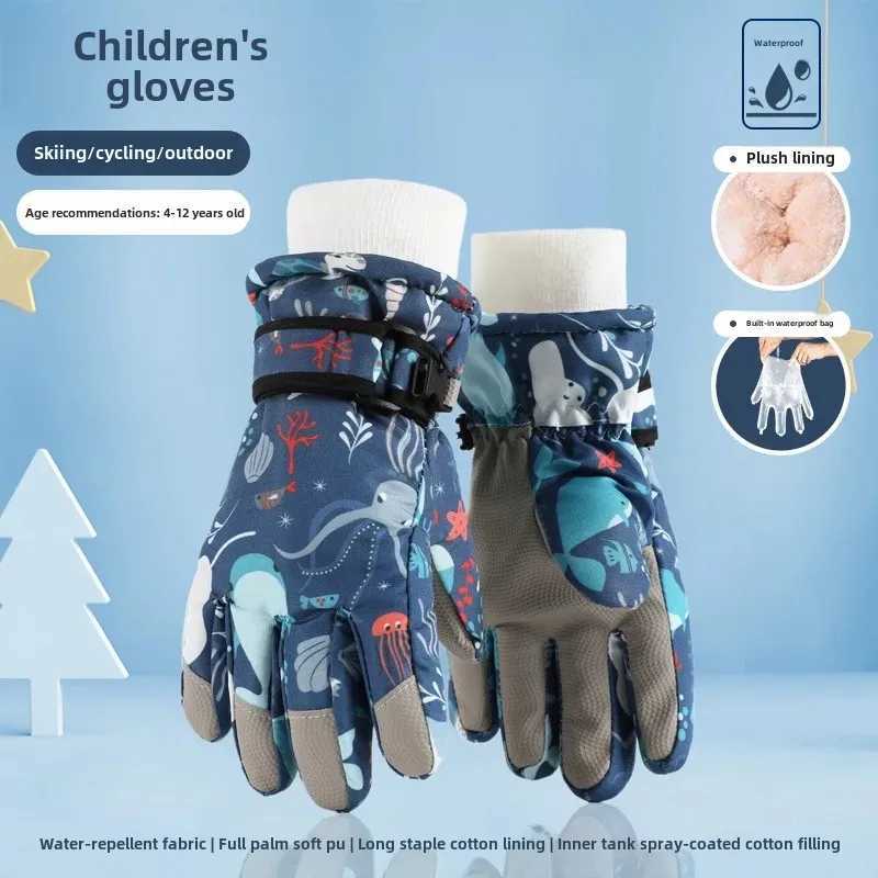 Ski Gloves Waterproof Lined Thick and Warm Anti-Slip Specialty Entertainment Accessories for Winter Sports M260311