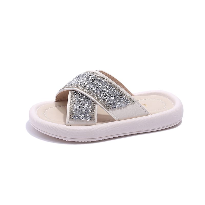 Girls Casual Slippers 2025 New Kids Princess Style Outdoor Slippers Kidszworld for Children Sweet Home Indoor Toddler Slippers Sizes US5.5C-US3Y K0758