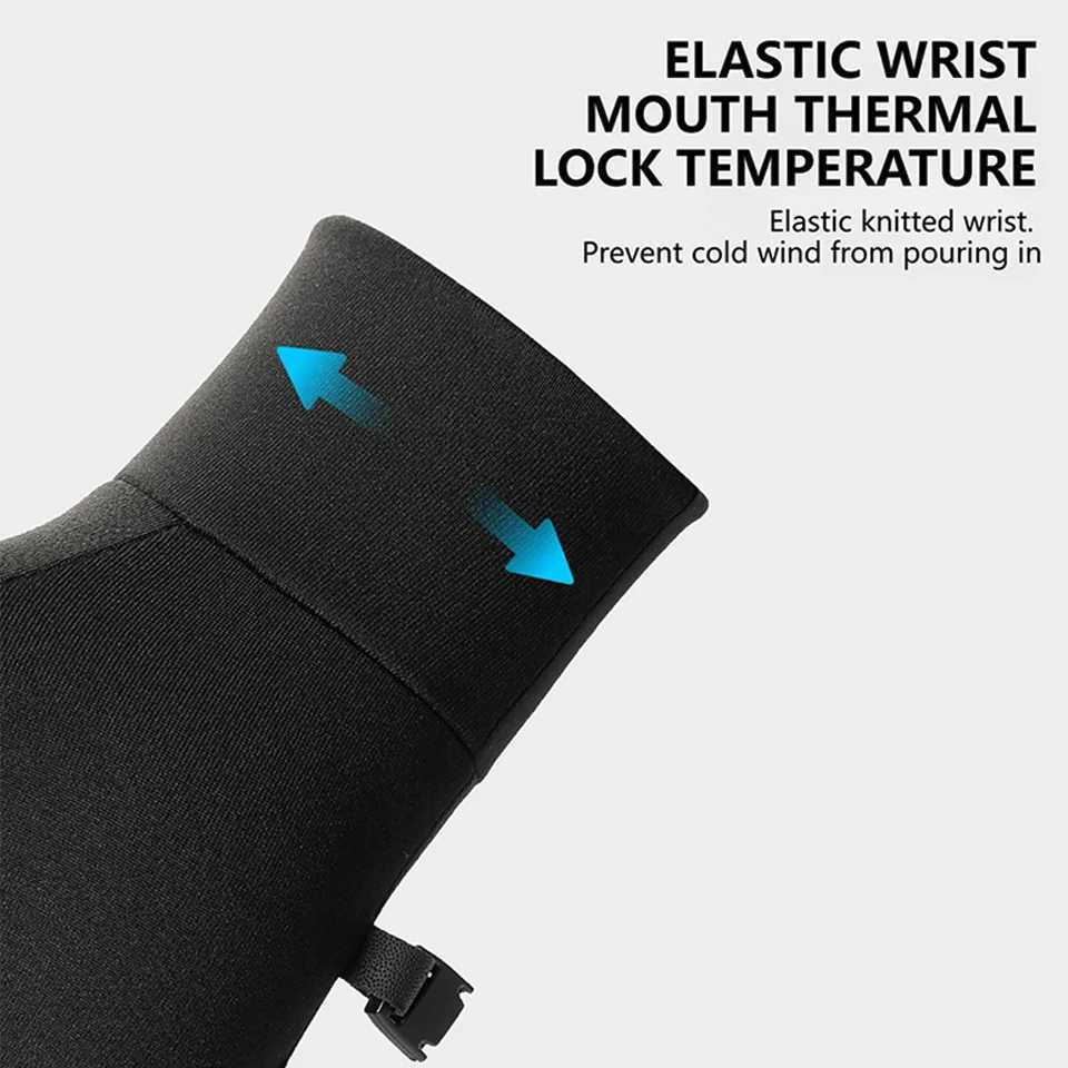 Winter Warm Cycling Gloves Outdoor Sports Touch Screen Nonslip Gloves Running Cycling Driving Ski Hiking Warm Full Finger Gloves M260311