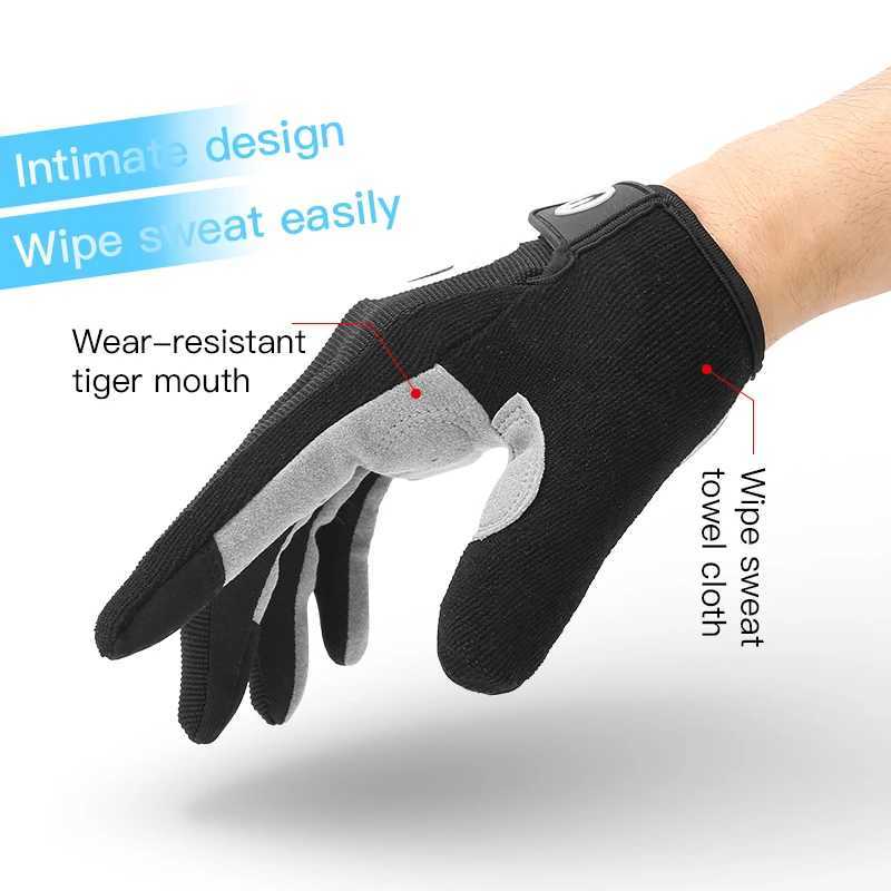 MTB Bike Sports Cycling Gloves Full Finger Men Women Running Fitness Gym Spring Summer Riding Motorcycle Gloves M260311