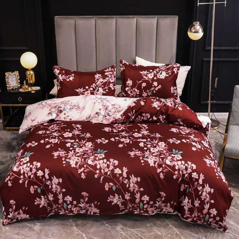 3PC Flannel Duvet & Pillowcase Warm Winter Bedding, Queen King Size Bed Linen, Cozy Hotel Style Comforter Cover Set H260311