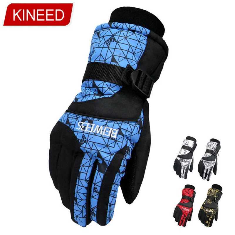 BEIWEI35 Winter Warm Snowboard Ski Gloves Men Women Mountain Skiing Snowmobile Snow Motorcycle Gloves Windproof M260311