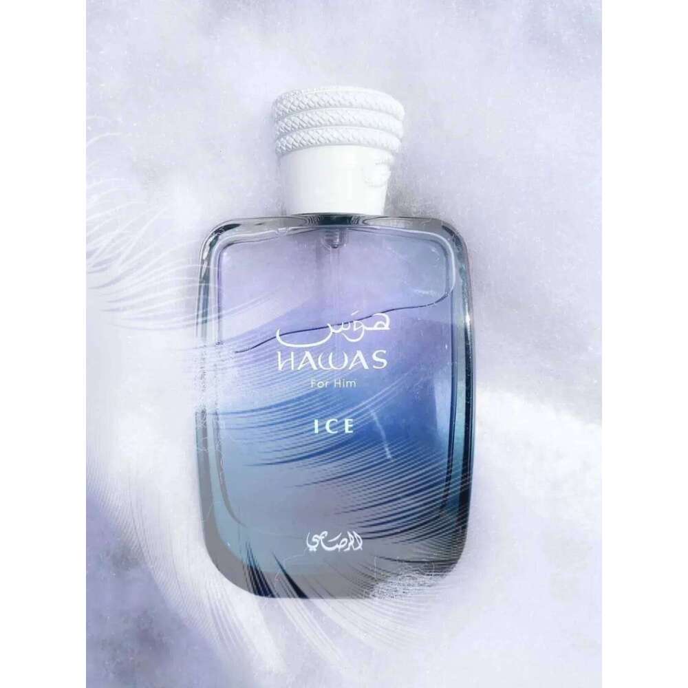 Rasasi Ice EDP Men 3.4oz Fresh Aquatic Citrus Long Lasting Cologne, Holiday Gift for HimRasasi Hawas Z260311