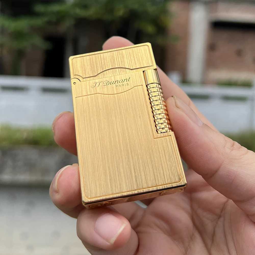 New Arrive JT Dunant Lighter Ping Sound Smoke Gadgets Metal Drawing Design Cigar Accessories Best Birthday Gift to Someone N260311
