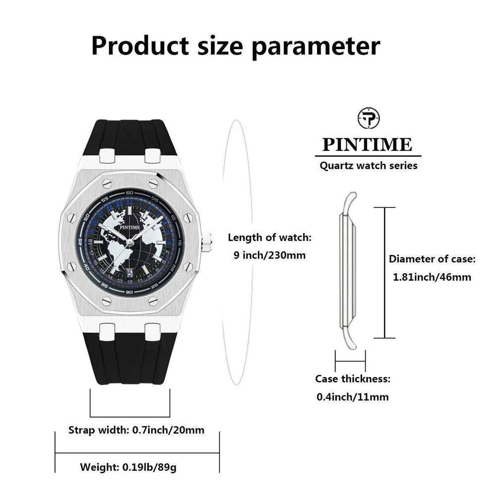 New Fashion Sports Warrior Series Earth shaped Luminous Waterproof Men's Mechanical Watch