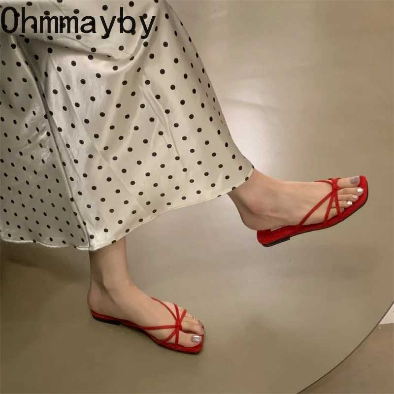Summer Fashion Women Clip Toe Ladies Comfort Outdoor Beach Vacation Dress Slides Concise Flats Flip Flop K260311