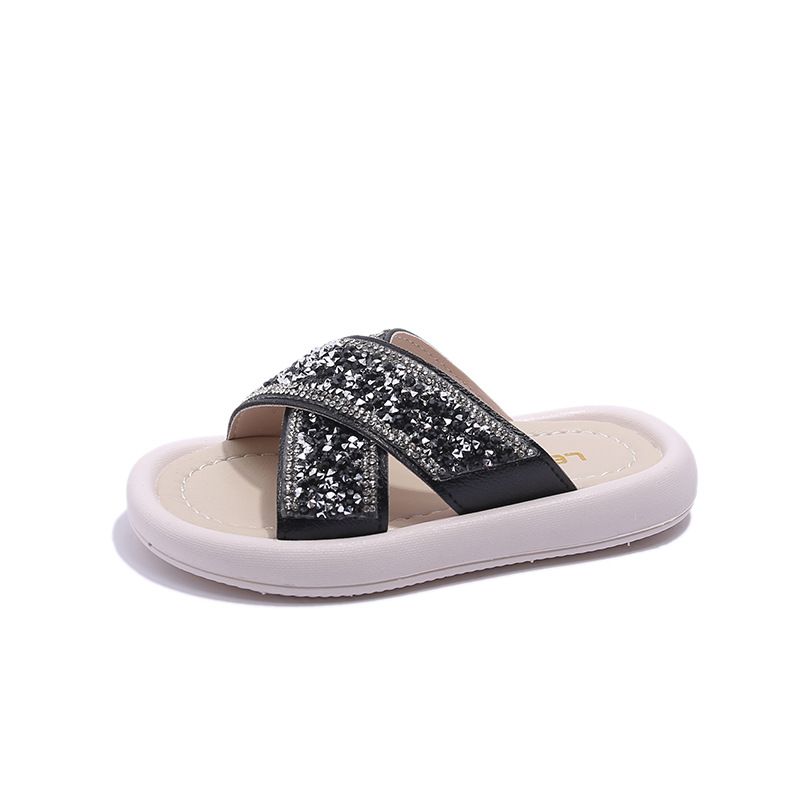 Girls Casual Slippers 2025 New Kids Princess Style Outdoor Slippers Kidszworld for Children Sweet Home Indoor Toddler Slippers Sizes US5.5C-US3Y K0758